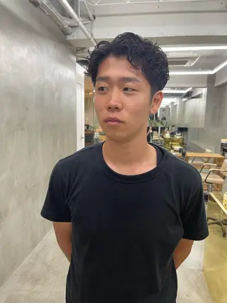 パーマ メンズ メンズカット パーマ[佐橋]のヘアスタイル