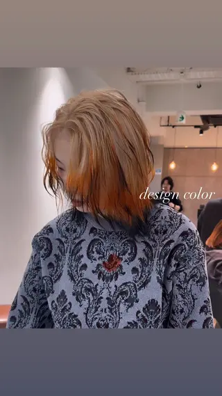 ミディアム カラー 💜ハイトーン💛 マジカルかいちゃんのヘアスタイル