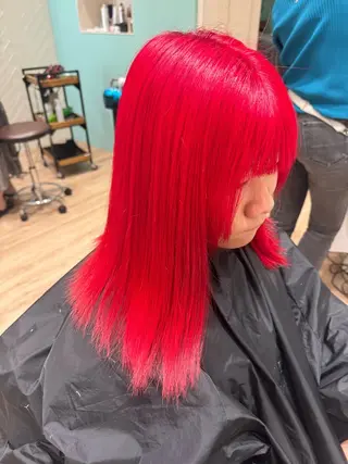 ミディアム カラー 河添 麗菜のヘアスタイル