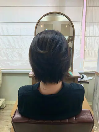 ショート 髪質改善個室サロン' 白髪ぼかし・縮毛矯正のヘアスタイル