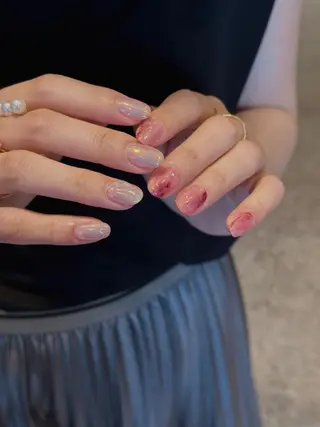 ショート カラー ネイル マツエク・マツパ アイブロウ ar. harajukuのネイルデザイン