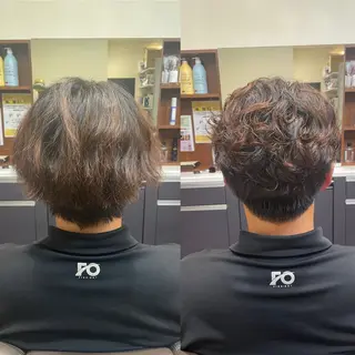 ミディアム パーマ メンズ 💈トレサンパ 💈金山駅✂︎愛実のヘアスタイル