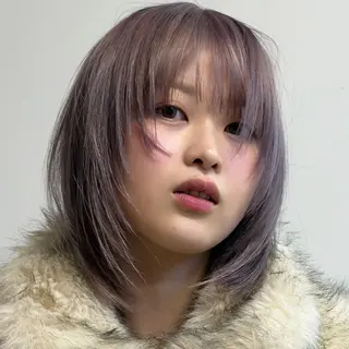 ショート カラー ウルフ/レイヤー/ ブリーチカラーのヘアスタイル