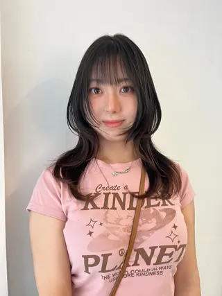 セミロング 🟣niw SHUNNA🟣のヘアスタイル