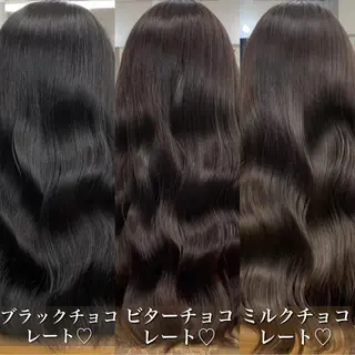 セミロング カラー プル艶職人/ にしものヘアスタイル
