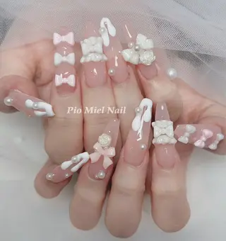 ネイル momo 長さだしのネイルデザイン