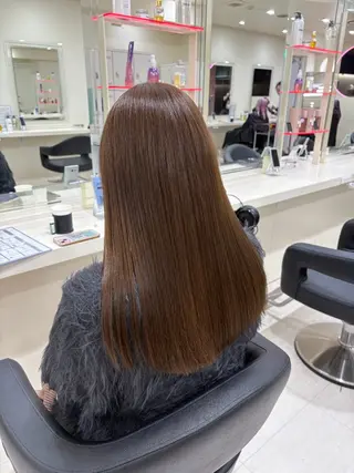 ロング カラー ヘアアレンジ くれは ワンカラー/髪質改善のヘアスタイル