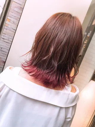 カラー 高岡 杏実のヘアスタイル
