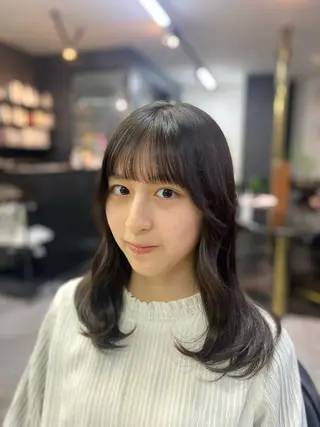 ミディアム 飯富 信二のヘアスタイル