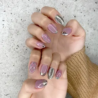 ミディアム カラー パーマ ヘアアレンジ メンズ キッズ ネイル マツエク・マツパ Salon Ｋのネイルデザイン