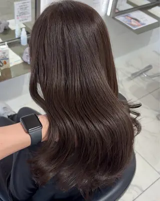 セミロング カラー 透明感艶カラー/ 岡田澪香のヘアスタイル