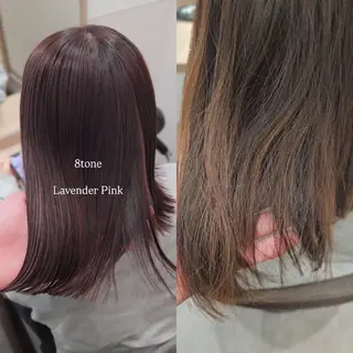 ミディアム カラー 縮毛矯正をしている人 のためのカラーのヘアスタイル