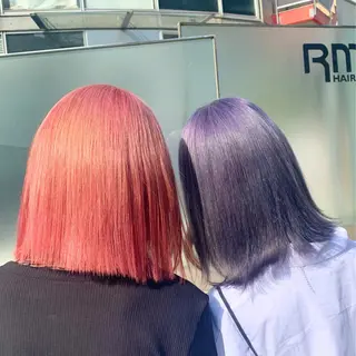 ミディアム カラー 赤みゼロ/透明感 カラー🌿KANTAのヘアスタイル