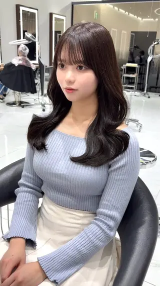 セミロング 縮毛矯正特化 髪質改善辻良輝のヘアスタイル