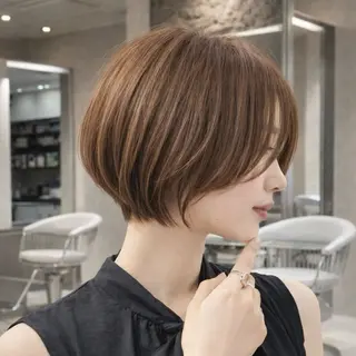 ショート 《髪質改善✖️レイヤ ー🩶》ナオヤのヘアスタイル