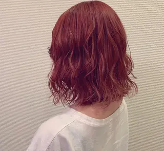 ミディアム カラー 韓国✖️網紅🖤 パーマYURIYAのヘアスタイル