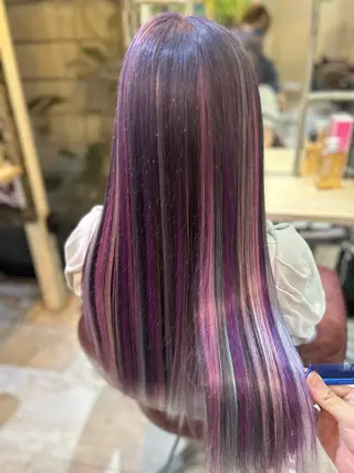 ロング カラー ササ キのヘアスタイル