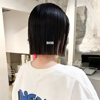 ショート カラー 切りっぱなしBOB 職人💜Anzuのヘアスタイル