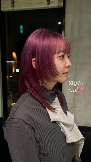 ロング レイヤーカット 🫒natsuのヘアスタイル
