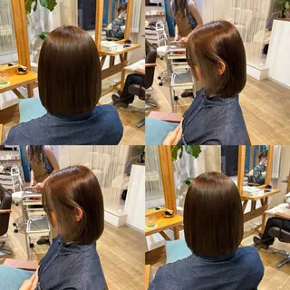 ショート カラー RINNO🌷透明感 カラー/縮毛矯正のヘアスタイル
