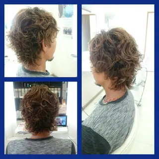 ショート パーマ メンズ キンジョウ エナミのヘアスタイル
