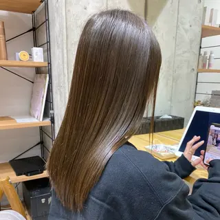 ロング カラー ブリーチなし 暖色カラー/井上あいのヘアスタイル