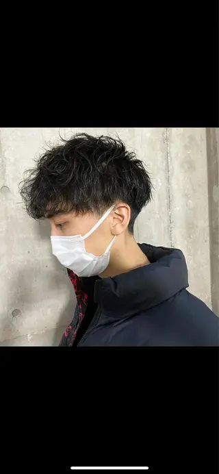 カラー パーマ メンズ 大人っぽ♡上品な暖色 ♡ブリーチなし♡のヘアスタイル