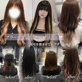 ロング カラー 🦋REISA🦋 エクステ×ハイトーンのヘアスタイル