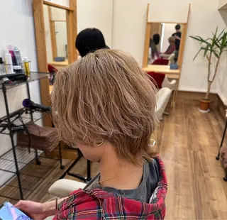 ミディアム メンズ 艶髪カラー/髪質改善 細貝 舞利のヘアスタイル