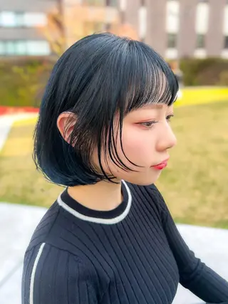 ショート カラー 顔周りレイヤー/ボブ 銀座✨中野まさひろのヘアスタイル