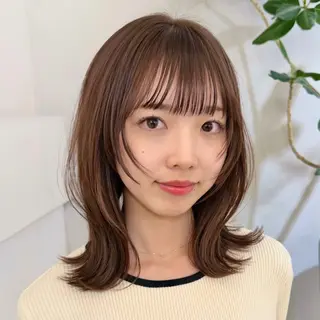 ミディアム カラー SAKI 新宿のヘアスタイル