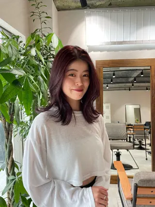 セミロング カラー 🍐透明感カラー🍐 レイヤーカットのヘアスタイル