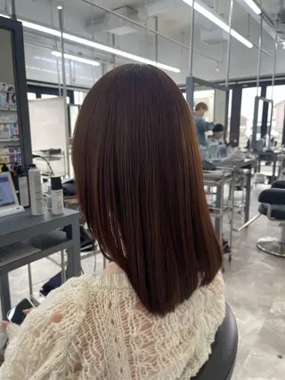 カラー 縮毛矯正🐼暖色 根本侑季のヘアスタイル