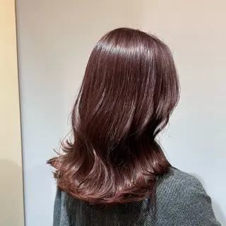 ミディアム カラー 縮毛矯正+モテカラー 🎀✨MIHOのヘアスタイル