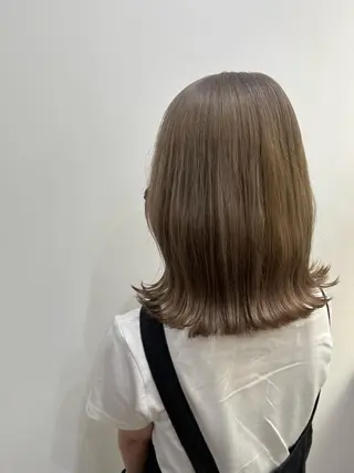 ミディアム カラー ヘアアレンジ 【艶カラー】石山拓人 /ブリーチのヘアスタイル