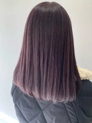 セミロング カラー hub hair レイヤー/透明感のヘアスタイル