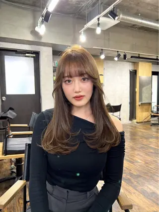 セミロング カラー パーマ ヘアアレンジ 🇰🇷韓国トレンド ヘア🇰🇷高田のヘアスタイル