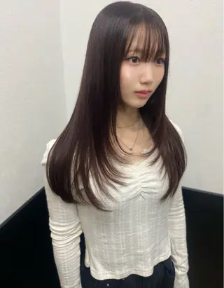 ロング カラー 渋谷🖤 艶髪🖤透明感カラーのヘアスタイル