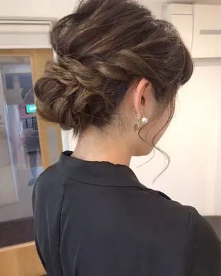 ミディアム ヘアアレンジ クニモトハルナ ボブ/柔らかカラーのヘアスタイル