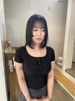 セミロング やまもと けんたのヘアスタイル