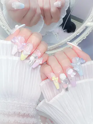 ネイル ワンホン、かわいい系 🎀ななみのネイルデザイン