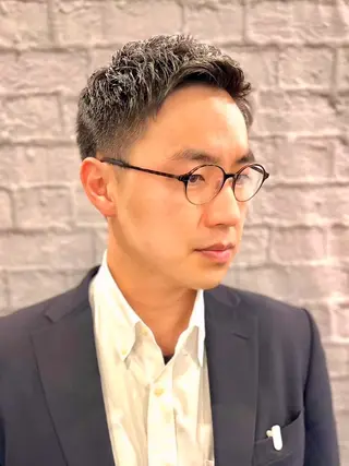 ショート パーマ ヘアアレンジ メンズ キッズ メンズカット/パーマ 山崎航平💈のヘアスタイル