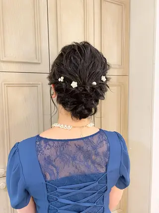 セミロング ヘアアレンジ シールエクステ横浜 🐏☁️miminaのヘアスタイル
