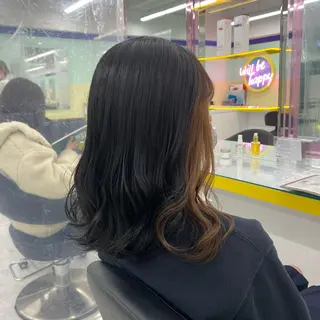 セミロング カラー ヘアアレンジ mai🍑暖色カラー /レイヤー💖のヘアスタイル