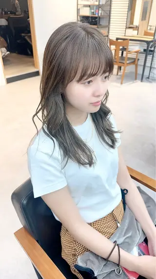 セミロング カラー パーマ ヘアアレンジ メンズ キッズ 骨格レイヤーカット 🌿美髪縮毛矯正のヘアスタイル