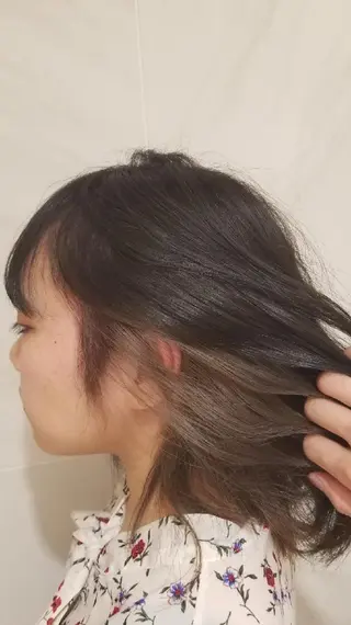 ミディアム カラー 🌿赤み消し/ 艶カラー落合 優🌿のヘアスタイル