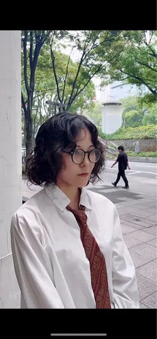 ショート パーマ 山口 陸のヘアスタイル