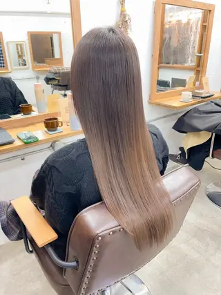 ロング 髪質改善 縮毛矯正 ロングヘア サイトウのヘアスタイル