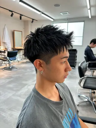 メンズ 保立/フェザーパーマ /メンズカット千葉のヘアスタイル