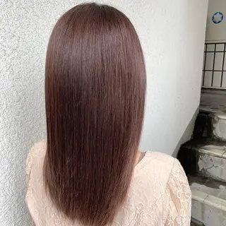 セミロング カラー ✨️美髪矯正×似合わ せ艶カラー✨藤田透のヘアスタイル